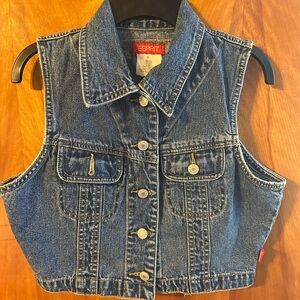 Vintage!! Esprit Classic Blue Kids Denim Vest